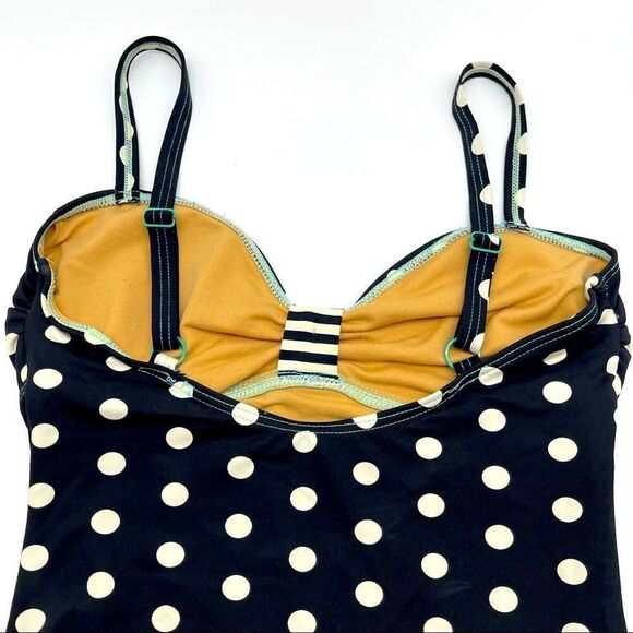 DownEast B&W Polka One Piece Swimsuit Sz S - Picture 6 of 12